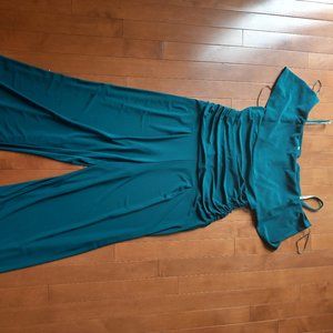 Emerald Ruched Bodice Jumpsuit
